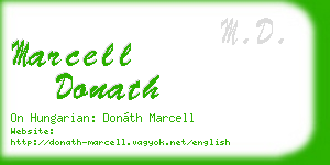 marcell donath business card